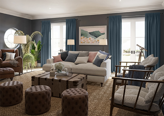 Saltaire, Denim - Made to Measure Curtains - Image 8